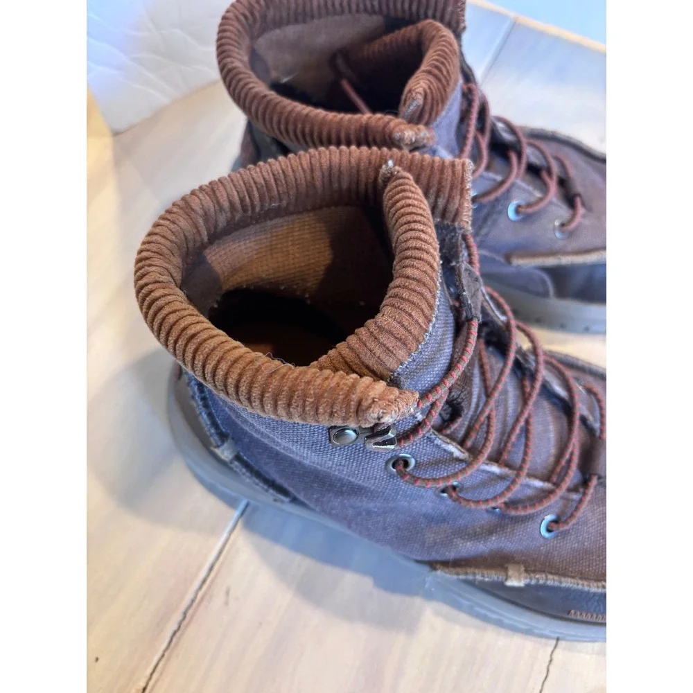 Hey Dude Bradley Corduroy Collar Mens Brown Multi Chukka Boots 42066-2GS Size 7